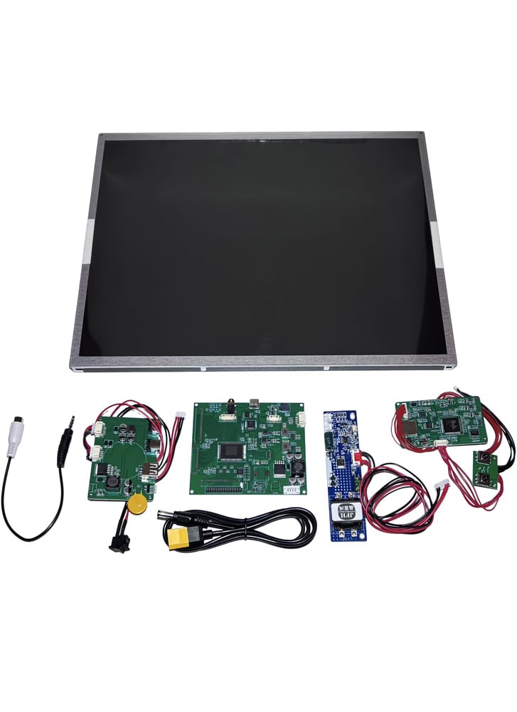Hawkeye 17″ High-Brightness FPV Monitor Module for Custom Builds with DVR — 1280×960 4:3 AV