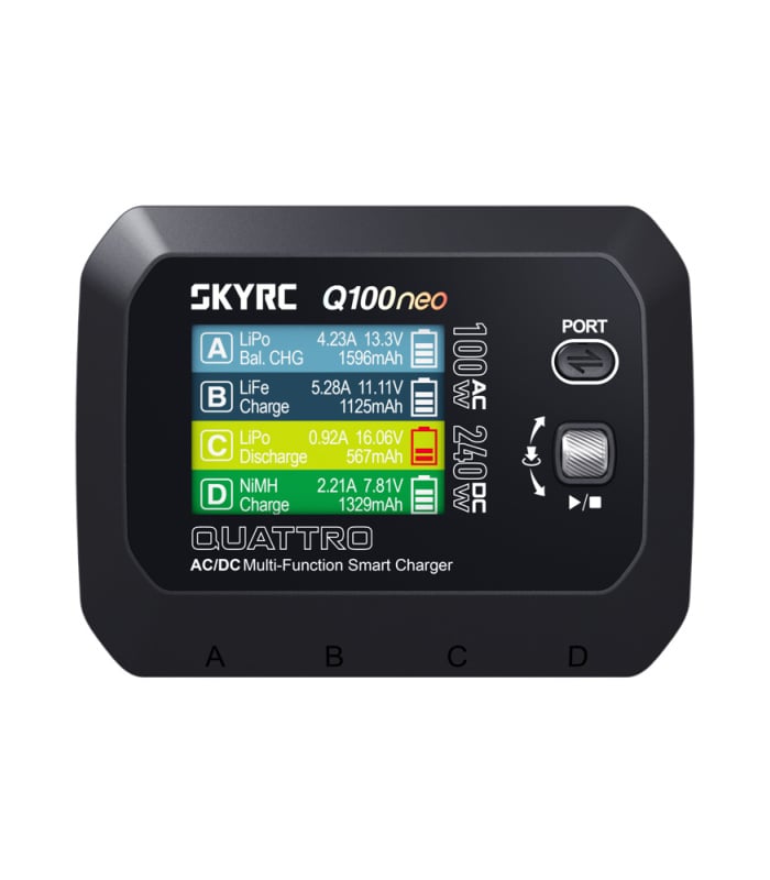 SkyRC Q100 Neo AC/DC 1-4S Battery Charger (XT60) - Image 4