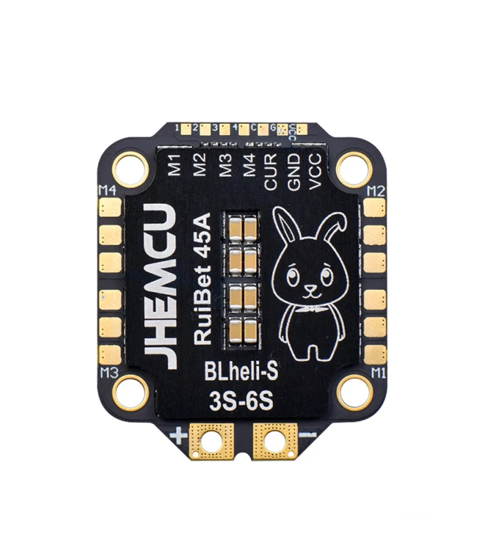 JHEMCU RuiBet 45A BLHELI_S Dshot600 3-6S Brushless 4in1 ESC 30X30mm - Image 3