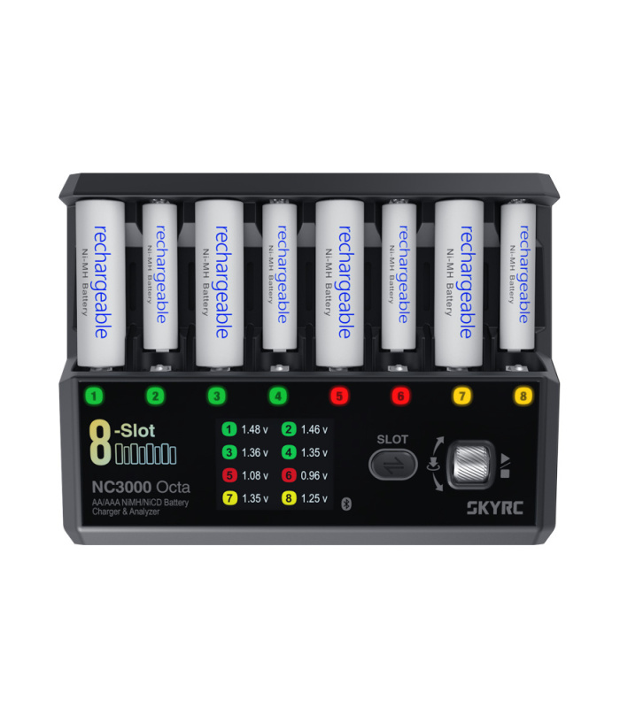 SkyRC NC3000 Octa 8 Slot AA/AAA NiMH & NiCD Battery Charger & Analyzer - Image 2