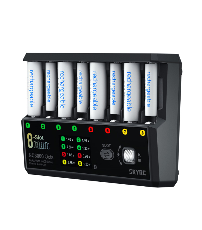 SkyRC NC3000 Octa 8 Slot AA/AAA NiMH & NiCD Battery Charger & Analyzer - Image 3