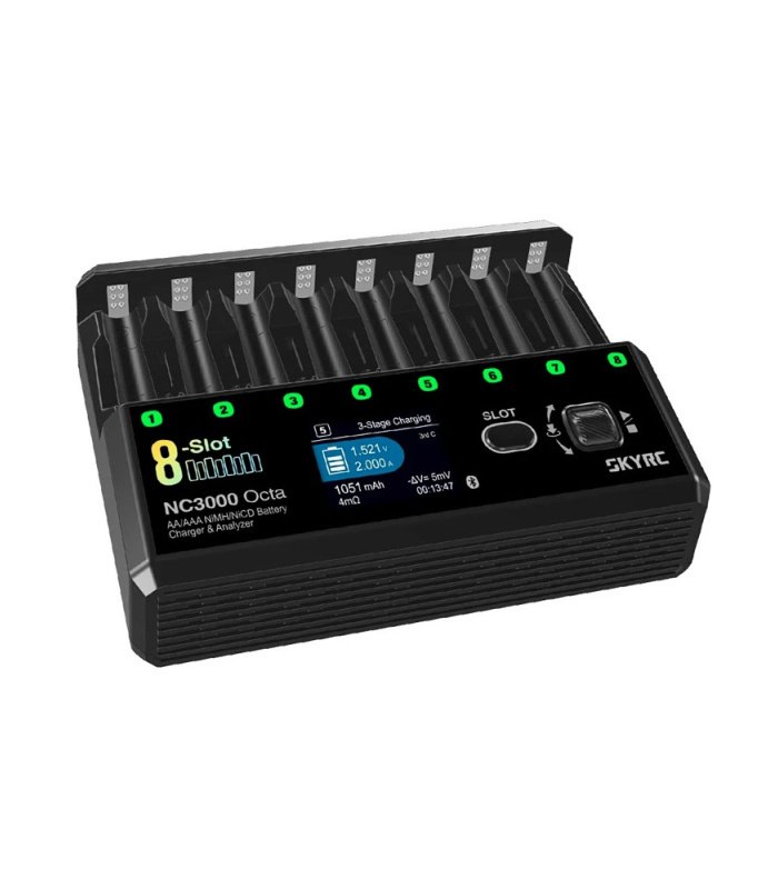 SkyRC NC3000 Octa 8 Slot AA/AAA NiMH & NiCD Battery Charger & Analyzer - Image 7
