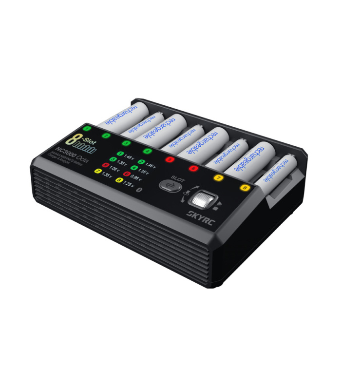 SkyRC NC3000 Octa 8 Slot AA/AAA NiMH & NiCD Battery Charger & Analyzer - Image 5