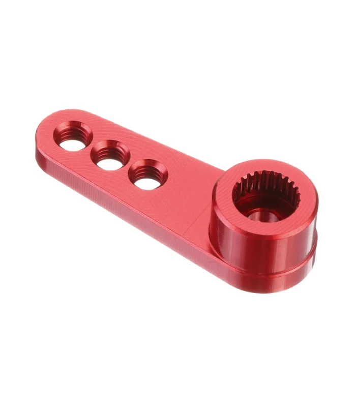 25T Aluminium Servo Horn M3 – 28mm Single Arm, 3 Hole, 6mm Spline - Image 3