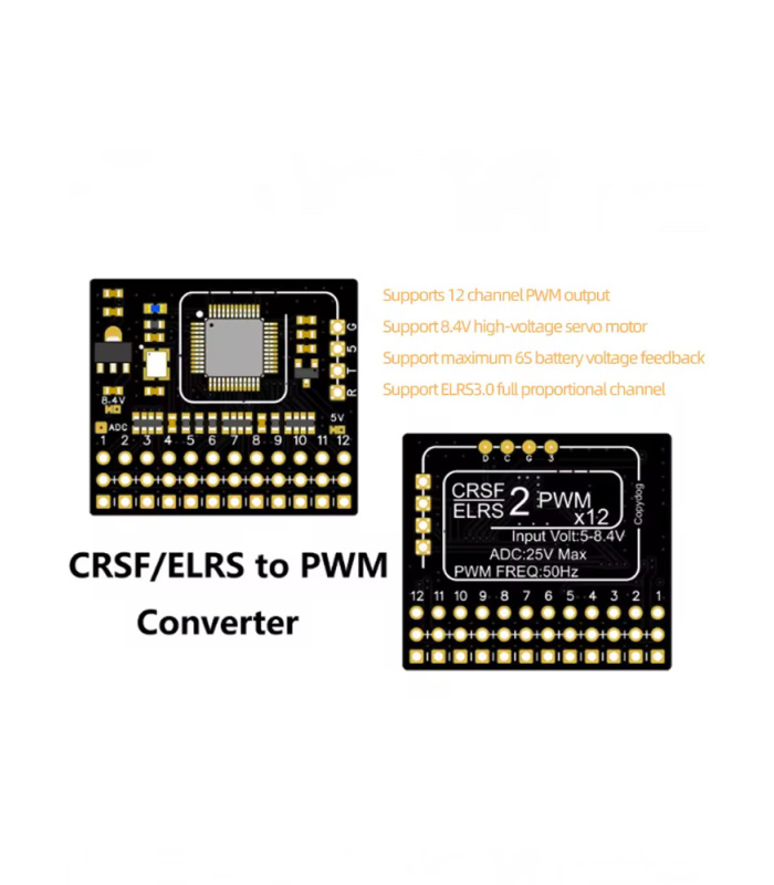 CRSF ELRS to 12CH PWM Converter (50Hz) - Image 2