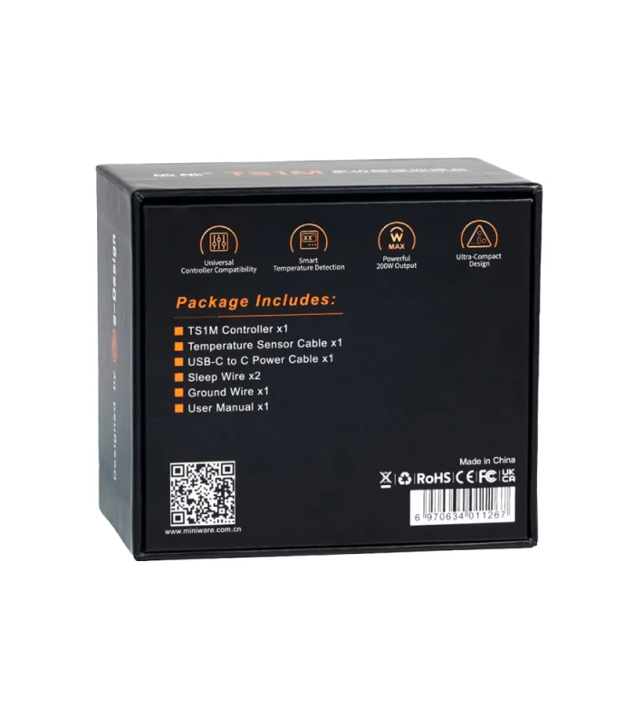 Miniware TS1M Mini Soldering Station – 200W USB-C PD & DC, Smart Control, 100–450°C - Image 2