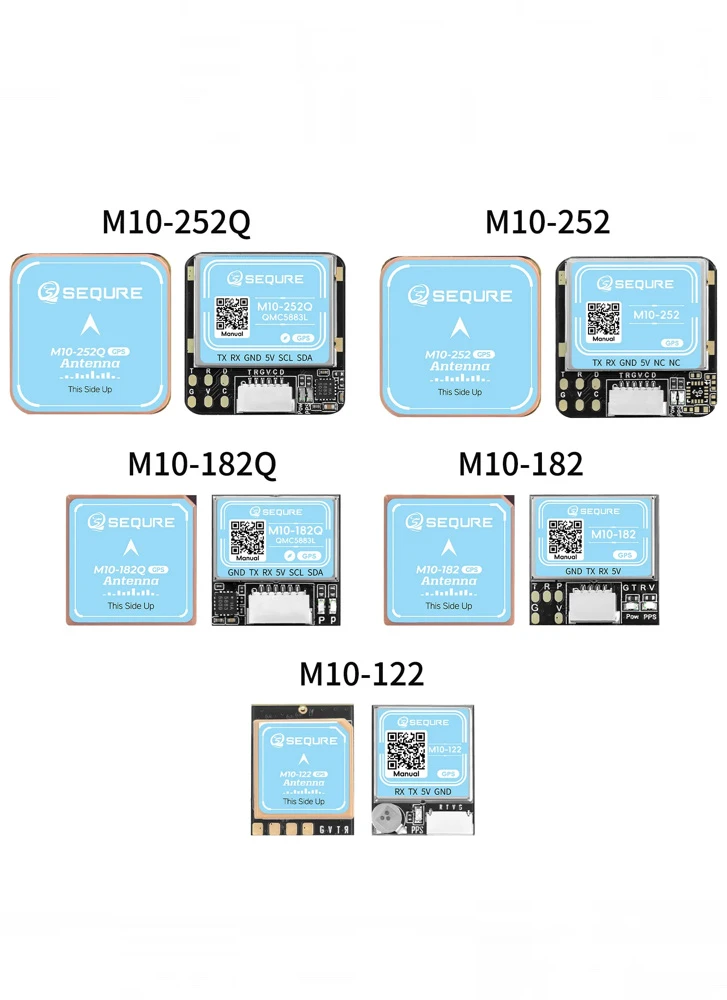 New Sequre M10 GPS Series Sequre M10-122/M10-182/M10-252Q GPS Glonass / Q5883 Compass Module - Image 1