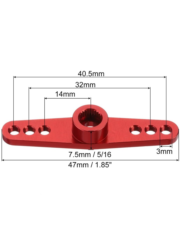 Servo Horn 25T Double Arm Alloy Size