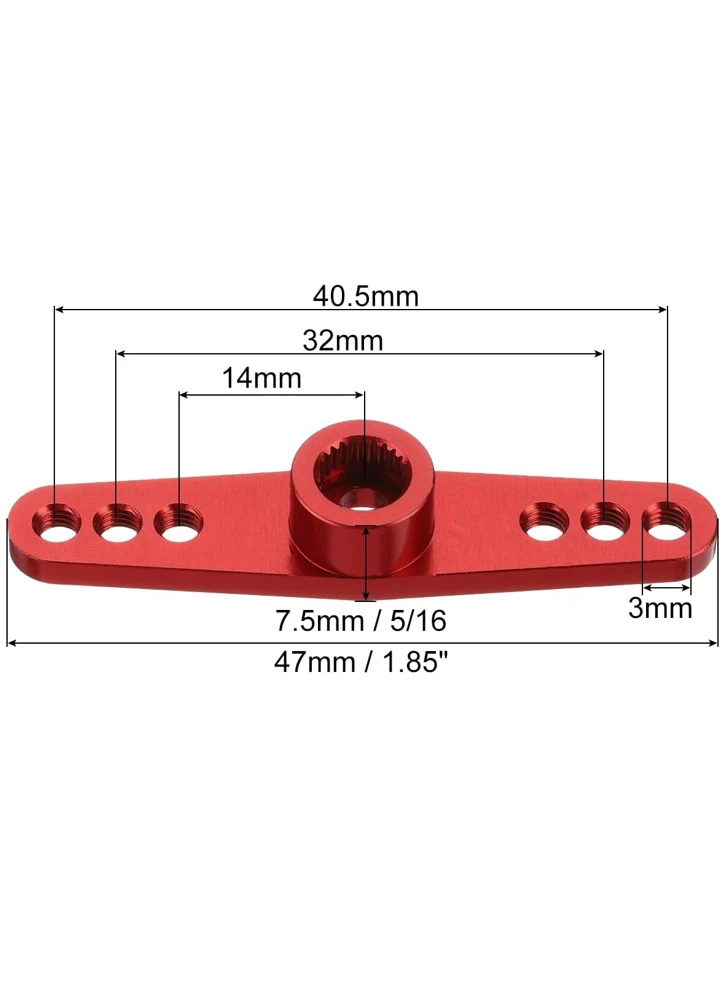 Servo Horn 25T Double Arm Alloy Size