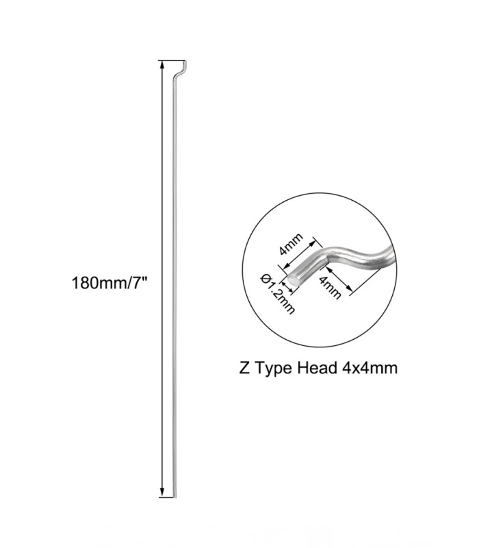 Servo Push/Pull Rods 1.2mm x 180mm Steel Z-Bend Linkage Rods (5PCS) - Image 2