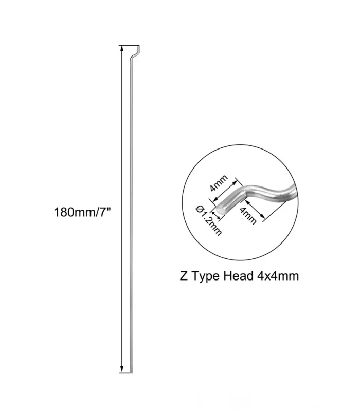 Servo Push/Pull Rods 1.2mm x 180mm Steel Z-Bend Linkage Rods (5PCS) - Image 2