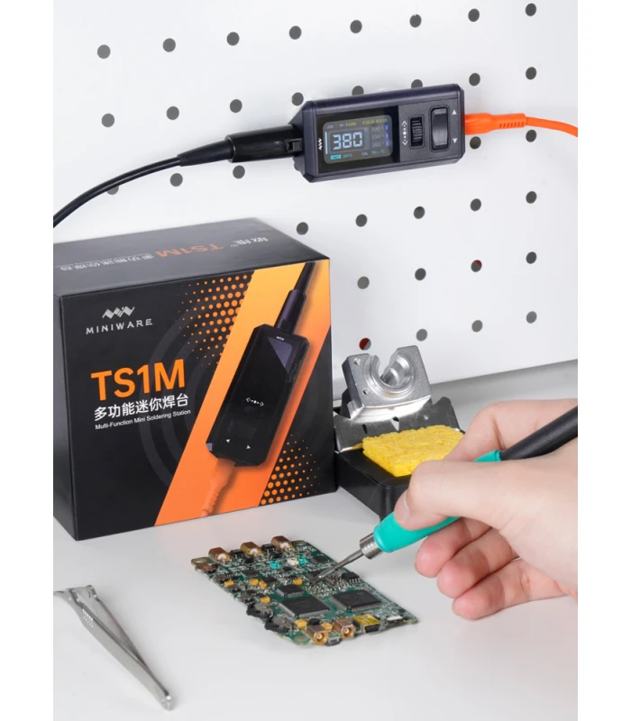 Miniware TS1M Mini Soldering Station – 200W USB-C PD & DC, Smart Control, 100–450°C - Image 4