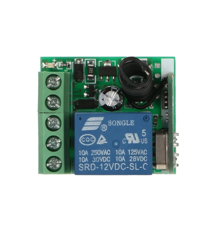 433MHz DC 12V 1CH Wireless Switch Mini Relay Module with RF Remote Control Set - Image 2