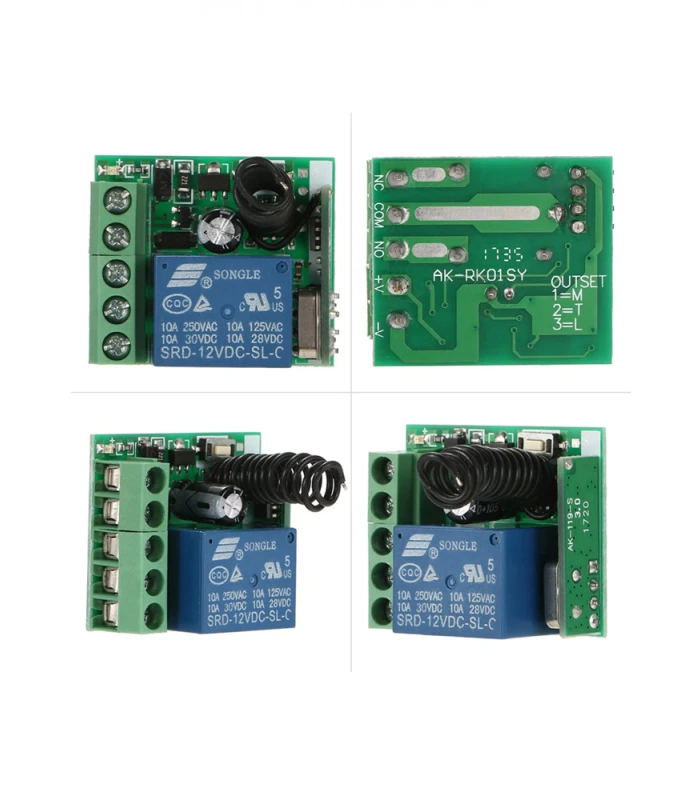 433MHz DC 12V 1CH Wireless Switch Mini Relay Module with RF Remote Control Set - Image 6