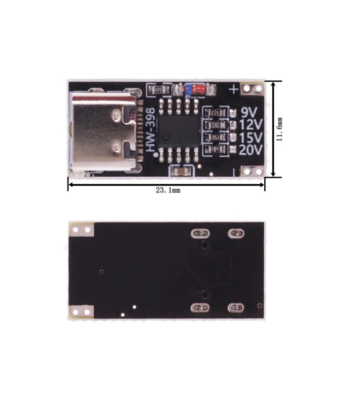 USB-C PD Trigger Module (5V / 9V / 12V / 15V / 20V) Adjustable Voltage Selector Board - Image 2