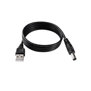 1M USB to 5.5mm x 2.1mm DC Barrel Jack Power Cable
