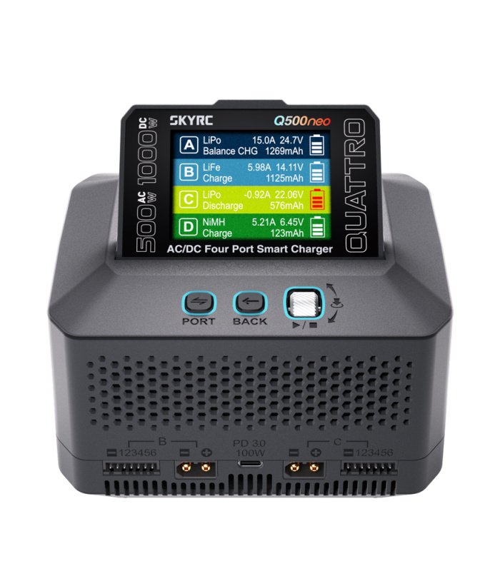SkyRC Q500neo AC/DC 4-Port Charger 1-6S (XT60) - Image 3