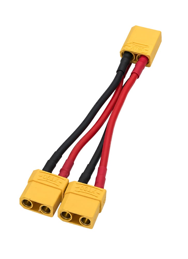 XT90 Y Lead Power Splitter – 1x Male to 2x Female