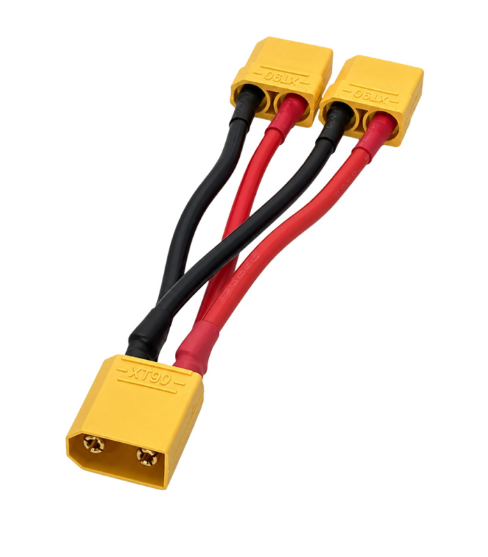XT90 Y Lead Power Splitter – 1x Male to 2x Female - Image 2
