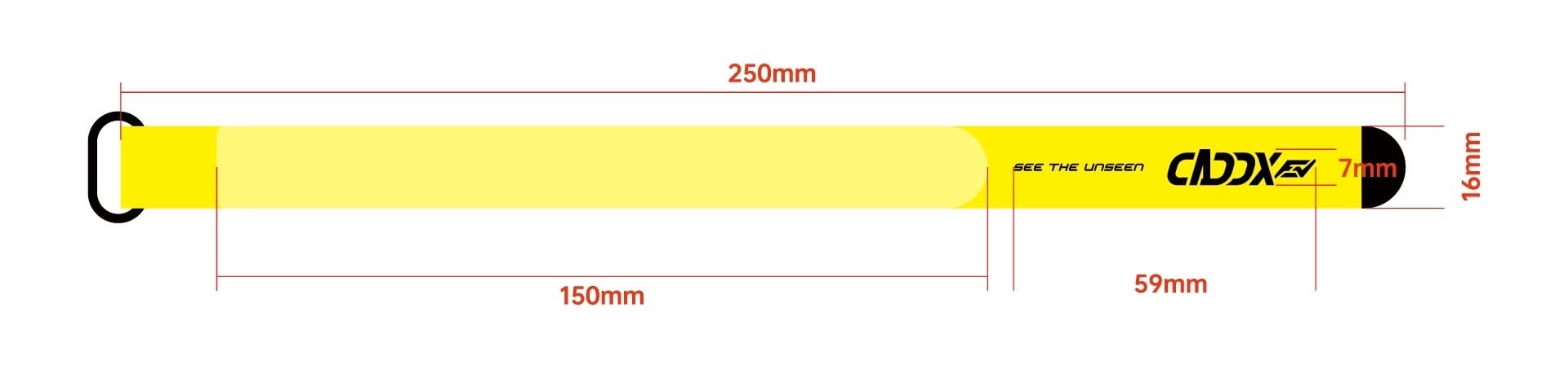 CaddxFPV Logo Battery Strap - Seen the unseen 1 C0PJ TZ0120 SIZE