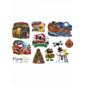Flying Tech Sticker Sheet - Christmas 2026