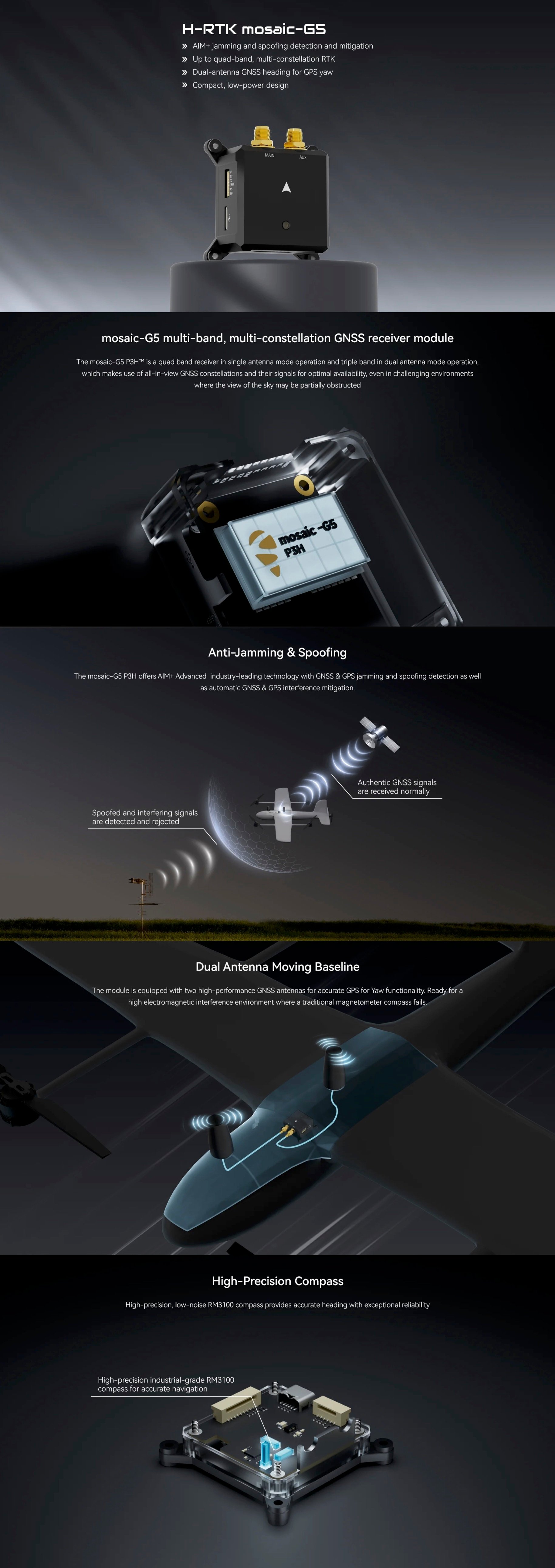 H RTK mosaic G5 Dual Antenna Heading – Info