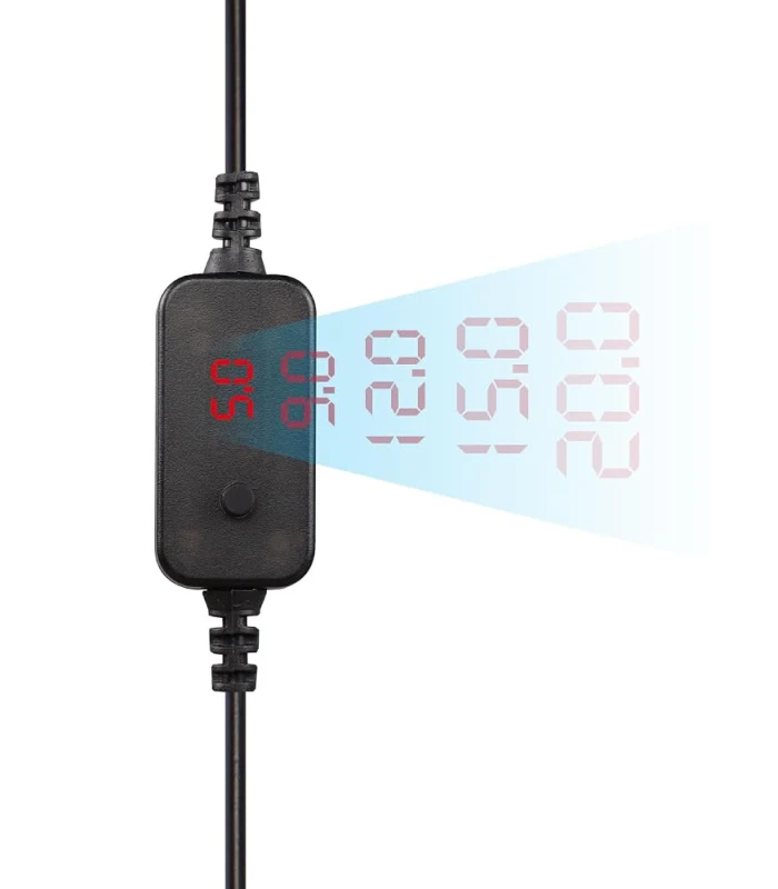 USB-C PD to 5.5x2.1mm Adjustable 5V-20V FPV Goggle Power Cable - Image 2
